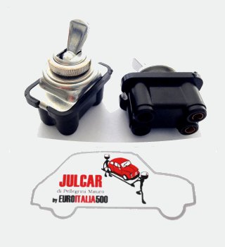 Interruttore tergicristalli ASI a 4 attacchi tondi con leva cromata Fiat 500 N/D