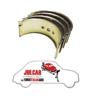 Serie bronzine di biella con 3 fori Fiat 500