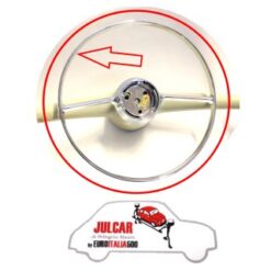 Anello in metallo cromato servo clacson volante mod. Vitaloni Fiat 500