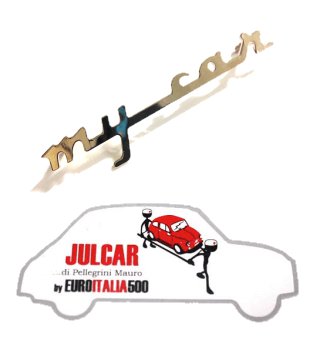 Scritta cromata MY CAR Francis Lombardi Fiat 500