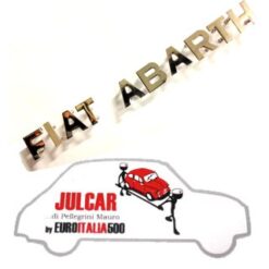 Scritta cromata FIAT ABARTH con lettere separate Fiat 500