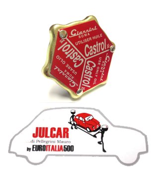 Tappo olio coperchio punterie Giannini Castrol Fiat 500/126