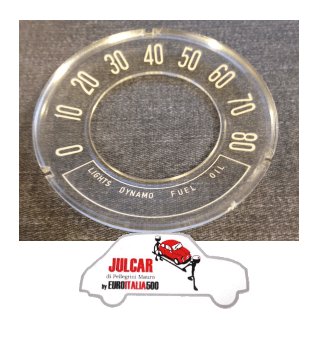 Vetrino cruscotto inclinato 80 Mph miglia Fiat 500