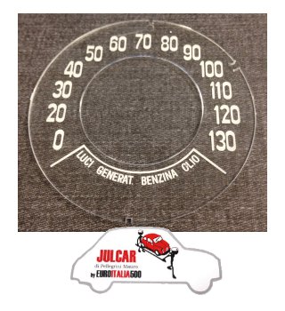 Vetrino cruscotto Giannini 130 KM/H Fiat 500