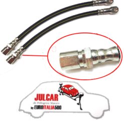 Coppia tubi freno flessibili anteriori Fiat 500 F/L/R