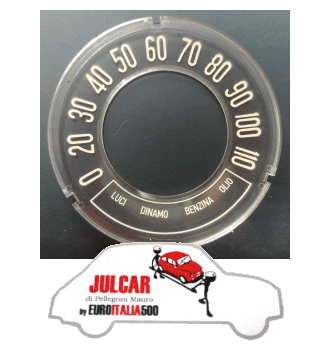 Vetrino cruscotto inclinato 110 km/h Fiat 500 D