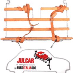 Portapacchi cromato con bacchette in legno Fiat 500