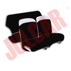 Set coprifodere copri sedili nere in tessuto elastico Fiat 500