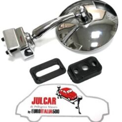 Specchio esterno rotondo piatto a morsetto con guarnizione Fiat 500