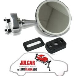 Specchio esterno rotondo piatto a morsetto con guarnizione Fiat 500