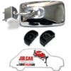 Specchio esterno rettangolare cromato con guarnizione Fiat 500