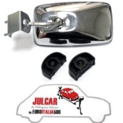 Specchio esterno rettangolare cromato con guarnizione Fiat 500