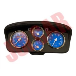 Cruscotto sportivo quadranti blu tipo Abarth Fiat 500