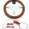 Volante sportivo con clacson in mogano diametro 320 mm Fiat 500/126