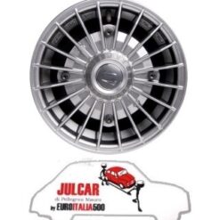Kit 4 cerchi in lega mod. GRIFO grigio metallizzato Superlook attacco largo Fiat 500