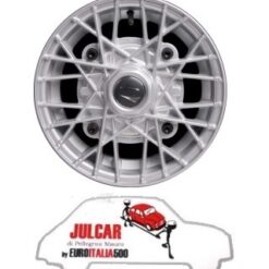 Kit 4 cerchi in lega mod. RAY grigio Silver attacco largo Fiat 500