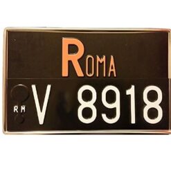 Supporto targa posteriore in acciaio per targhe doppie Fiat 500