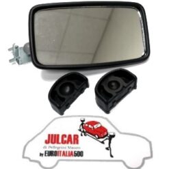 Specchio esterno rettangolare nero in plastica Fiat 500