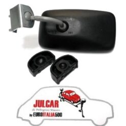 Specchio esterno rettangolare nero in plastica Fiat 500