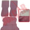Kit fodere in tessuto zebrato verde Fiat 500 D