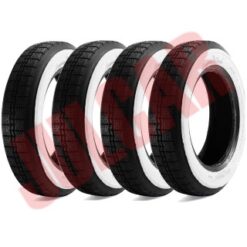 Kit 4 Pneumatici con fascia bianca da 5 cm 12/80R12 Fiat 500