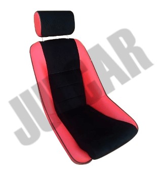 Sedile sportivo ROSSO con poggiatesta modello Fusina Fiat 500/126