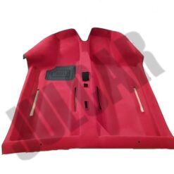 Moquette rossa doppia protezioni piedi Fiat 600