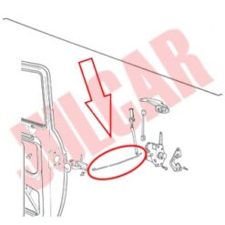 Asta lunga collegamento serratura e maniglia apriporta Fiat 500 F/L/R