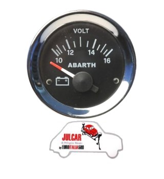 Strumento voltmetro nero Abarth Ø 52 mm Fiat 500
