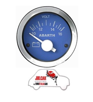 Strumento voltmetro blu Abarth Ø 52 mm Fiat 500
