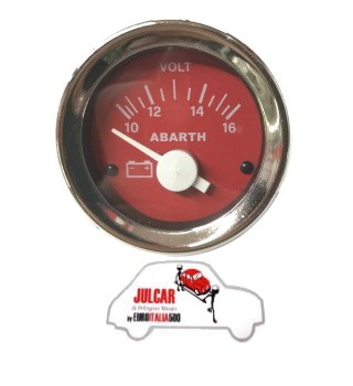 Strumento voltmetro rosso Abarth Ø 52 mm Fiat 500