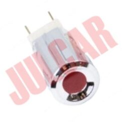 Spia cruscotto cromata con luce rossa Fiat 500/126