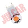 Spia cruscotto cromata con luce rossa Fiat 500/126
