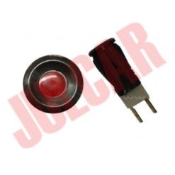 Spia cruscotto cromata con luce rossa Fiat 500/126