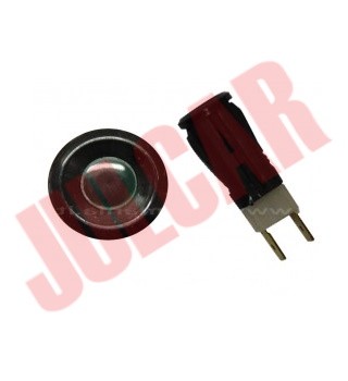 Spia cruscotto cromata con luce rossa Fiat 500/126