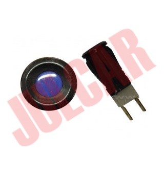 Spia cruscotto cromata con luce rossa Fiat 500/126