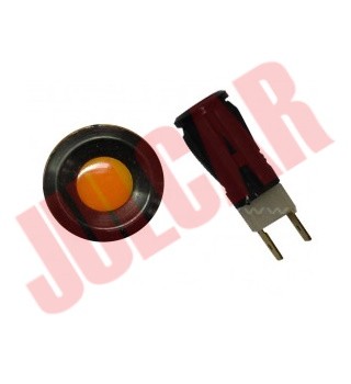 Spia cruscotto cromata con luce rossa Fiat 500/126