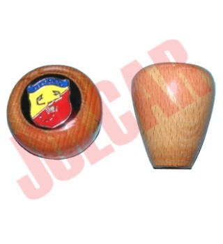 Pomello leva marce in legno Abarth Fiat 500