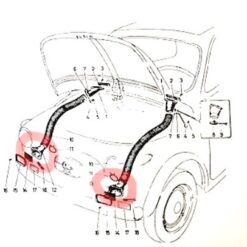 Coppia bocchette prese aria abitacolo fiat 500 N