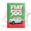 Insegna in metallo tricolore 15x20cm Fiat 500