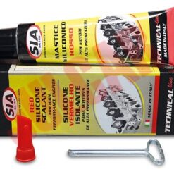 Mastice siliconico alta temperatura tubetto da 75 ml colore rosso