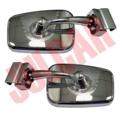 Coppia specchi esterni rettangolari con guarnizione a morsetto alta qualità Fiat 500