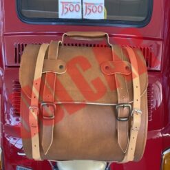 Valigia in cuoio per portapacchi Fiat 500 D/F/L/R