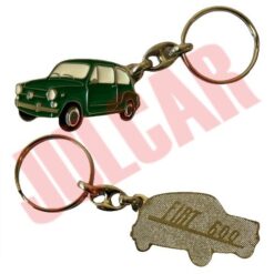 Portachiavi in metallo rosso Fiat 600