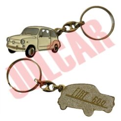 Portachiavi in metallo rosso Fiat 600