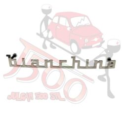 Fregio in metallo cromato "Bianchina" modello Autobianchi Bianchina Berlina-Trasformabile-Cabriolet