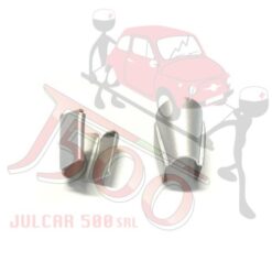 Coppia coperchi in alluminio snodo telaio deflettore Fiat 500 N