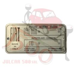 Targhetta identificativa in alluminio Fiat 500 N