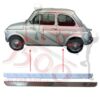 Coppia modanature sottoporta in acciaio Fiat 500 My Car Francis Lombardi