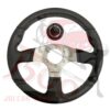 Volante sportivo con clacson in poliuretano nero diametro 330